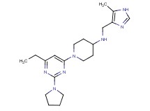 1-(6-ethyl-2-pyrrolidin-1-ylpyrimidin-4-yl)-N-[(5-methyl-1H-imidazol-4-yl)methyl]piperidin-4-amine