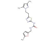 N-{5-[2-(3,5-dimethyl-1H-pyrazol-1-yl)ethyl]-1,3,4-thiadiazol-2-yl}-N'-[(5-methyl-2-furyl)methyl]urea