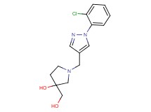 1-{[1-(2-chlorophenyl)-1H-pyrazol-4-yl]methyl}-3-(hydroxymethyl)pyrrolidin-3-ol