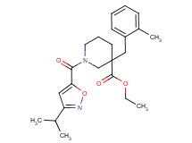 ethyl 1-[(3-isopropyl-5-isoxazolyl)carbonyl]-3-(2-methylbenzyl)-3-piperidinecarboxylate