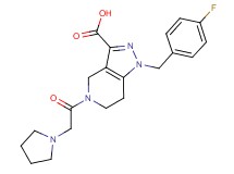 1-(4-fluorobenzyl)-5-(pyrrolidin-1-ylacetyl)-4,5,6,7-tetrahydro-1H-pyrazolo[4,3-c]pyridine-3-carboxylic acid