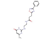 N-{2-[(4-methyl-6-oxo-1,6-dihydro-2-pyrimidinyl)amino]ethyl}-3-(3-phenyl-1,2,4-oxadiazol-5-yl)propanamide