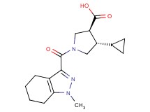 (3S*,4S*)-4-cyclopropyl-1-[(1-methyl-4,5,6,7-tetrahydro-1H-indazol-3-yl)carbonyl]pyrrolidine-3-carboxylic acid