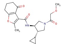 N-[(3R*,4S*)-4-cyclopropyl-1-(methoxyacetyl)pyrrolidin-3-yl]-2-methyl-4-oxo-4,5,6,7-tetrahydro-1-benzofuran-3-carboxamide