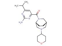 4-isopropyl-6-{[(1S*,5R*)-3-(tetrahydro-2H-pyran-4-yl)-3,6-diazabicyclo[3.2.2]non-6-yl]carbonyl}-2-pyrimidinamine