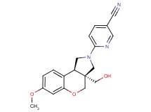 6-[(3aS*,9bS*)-3a-(hydroxymethyl)-7-methoxy-1,3a,4,9b-tetrahydrochromeno[3,4-c]pyrrol-2(3H)-yl]nicotinonitrile