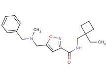 5-{[benzyl(methyl)amino]methyl}-N-[(1-ethylcyclobutyl)methyl]isoxazole-3-carboxamide