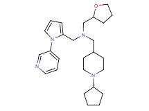 1-(1-cyclopentyl-4-piperidinyl)-N-{[1-(3-pyridinyl)-1H-pyrrol-2-yl]methyl}-N-(tetrahydro-2-furanylmethyl)methanamine