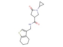 1-cyclopropyl-5-oxo-N-(4,5,6,7-tetrahydro-1-benzothien-3-ylmethyl)-3-pyrrolidinecarboxamide