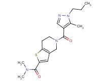 N,N-dimethyl-5-[(5-methyl-1-propyl-1H-pyrazol-4-yl)carbonyl]-4,5,6,7-tetrahydrothieno[3,2-c]pyridine-2-carboxamide