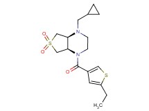 (4aR*,7aS*)-1-(cyclopropylmethyl)-4-[(5-ethyl-3-thienyl)carbonyl]octahydrothieno[3,4-b]pyrazine 6,6-dioxide