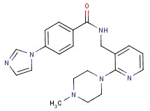 4-(1H-imidazol-1-yl)-N-{[2-(4-methyl-1-piperazinyl)-3-pyridinyl]methyl}benzamide