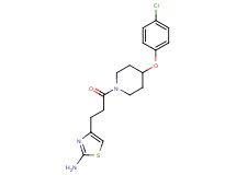 4-{3-[4-(4-chlorophenoxy)-1-piperidinyl]-3-oxopropyl}-1,3-thiazol-2-amine