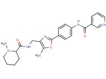 N-{4-[5-methyl-4-({[(1-methyl-2-piperidinyl)carbonyl]amino}methyl)-1,3-oxazol-2-yl]phenyl}nicotinamide
