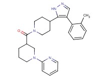 2-[3-({4-[4-(2-methylphenyl)-1H-pyrazol-5-yl]-1-piperidinyl}carbonyl)-1-piperidinyl]pyridine
