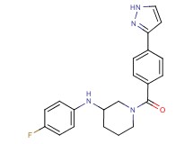 N-(4-fluorophenyl)-1-[4-(1H-pyrazol-3-yl)benzoyl]-3-piperidinamine