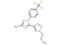 [2-(4-{3-methyl-1-[4-(trifluoromethyl)phenyl]-1H-1,2,4-triazol-5-yl}-1H-1,2,3-triazol-1-yl)ethyl]amine hydrochloride