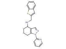 N-(1-benzothien-2-ylmethyl)-1-(2-pyridinyl)-4,5,6,7-tetrahydro-1H-indazol-4-amine