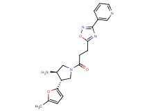(3R*,4S*)-4-(5-methyl-2-furyl)-1-[3-(3-pyridin-3-yl-1,2,4-oxadiazol-5-yl)propanoyl]pyrrolidin-3-amine