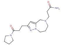3-[2-[3-oxo-3-(1-pyrrolidinyl)propyl]-7,8-dihydro-4H-pyrazolo[1,5-a][1,4]diazepin-5(6H)-yl]propanamide