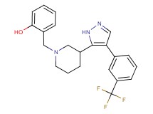 2-[(3-{4-[3-(trifluoromethyl)phenyl]-1H-pyrazol-5-yl}-1-piperidinyl)methyl]phenol
