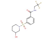 3-[(3-hydroxypiperidin-1-yl)sulfonyl]-N-(2,2,2-trifluoroethyl)benzamide