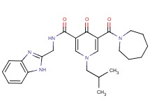 5-(1-azepanylcarbonyl)-N-(1H-benzimidazol-2-ylmethyl)-1-isobutyl-4-oxo-1,4-dihydro-3-pyridinecarboxamide