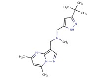1-(3-tert-butyl-1H-pyrazol-5-yl)-N-[(5,7-dimethylpyrazolo[1,5-a]pyrimidin-3-yl)methyl]-N-methylmethanamine