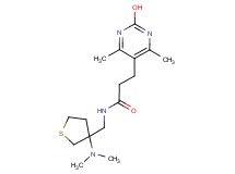 N-{[3-(dimethylamino)tetrahydro-3-thienyl]methyl}-3-(2-hydroxy-4,6-dimethylpyrimidin-5-yl)propanamide