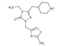 4-ethyl-2-[(2-methyl-1,3-oxazol-4-yl)methyl]-5-(4-piperidinylmethyl)-2,4-dihydro-3H-1,2,4-triazol-3-one dihydrochloride