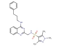 1,3,5-trimethyl-N-({4-[(3-phenylpropyl)amino]-2-quinazolinyl}methyl)-1H-pyrazole-4-sulfonamide