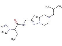N-[(5-isobutyl-4,5,6,7-tetrahydropyrazolo[1,5-a]pyrazin-2-yl)methyl]-2-(1H-pyrazol-1-yl)butanamide