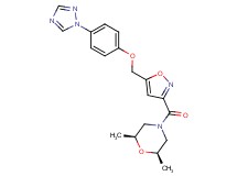 (2R*,6S*)-2,6-dimethyl-4-[(5-{[4-(1H-1,2,4-triazol-1-yl)phenoxy]methyl}-3-isoxazolyl)carbonyl]morpholine