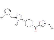 1-[(3-ethylisoxazol-5-yl)carbonyl]-4-{4-methyl-5-[(2-methyl-1H-imidazol-1-yl)methyl]-4H-1,2,4-triazol-3-yl}piperidine