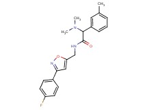 2-(dimethylamino)-N-{[3-(4-fluorophenyl)-5-isoxazolyl]methyl}-2-(3-methylphenyl)acetamide