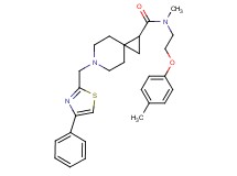 N-methyl-N-[2-(4-methylphenoxy)ethyl]-6-[(4-phenyl-1,3-thiazol-2-yl)methyl]-6-azaspiro[2.5]octane-1-carboxamide