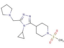 4-[4-cyclopropyl-5-(pyrrolidin-1-ylmethyl)-4H-1,2,4-triazol-3-yl]-1-(methylsulfonyl)piperidine