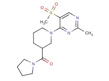 2-methyl-5-(methylsulfonyl)-4-[3-(pyrrolidin-1-ylcarbonyl)piperidin-1-yl]pyrimidine