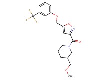 3-(methoxymethyl)-1-[(5-{[3-(trifluoromethyl)phenoxy]methyl}-3-isoxazolyl)carbonyl]piperidine