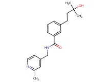 3-(3-hydroxy-3-methylbutyl)-N-[(2-methyl-4-pyridinyl)methyl]benzamide