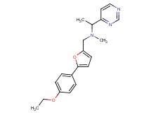 N-{[5-(4-ethoxyphenyl)-2-furyl]methyl}-N-methyl-1-pyrimidin-4-ylethanamine