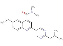 6-ethyl-2-(2-isobutylpyrimidin-5-yl)-N,N-dimethylquinoline-4-carboxamide