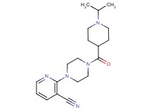 2-{4-[(1-isopropylpiperidin-4-yl)carbonyl]piperazin-1-yl}nicotinonitrile