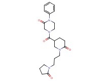 4-({6-oxo-1-[3-(2-oxo-1-pyrrolidinyl)propyl]-3-piperidinyl}carbonyl)-1-phenyl-2-piperazinone