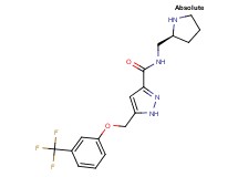 N-[(2S)-pyrrolidin-2-ylmethyl]-5-{[3-(trifluoromethyl)phenoxy]methyl}-1H-pyrazole-3-carboxamide