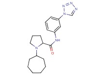 1-cycloheptyl-N-[3-(1H-tetrazol-1-yl)phenyl]prolinamide