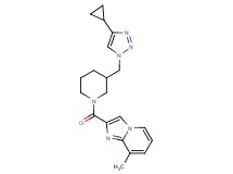 2-({3-[(4-cyclopropyl-1H-1,2,3-triazol-1-yl)methyl]piperidin-1-yl}carbonyl)-8-methylimidazo[1,2-a]pyridine