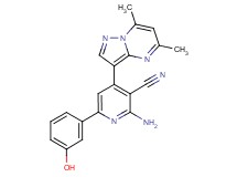 2-amino-4-(5,7-dimethylpyrazolo[1,5-a]pyrimidin-3-yl)-6-(3-hydroxyphenyl)nicotinonitrile