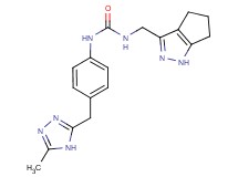 N-{4-[(5-methyl-4H-1,2,4-triazol-3-yl)methyl]phenyl}-N'-(1,4,5,6-tetrahydrocyclopenta[c]pyrazol-3-ylmethyl)urea