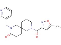 8-[(5-methylisoxazol-3-yl)carbonyl]-2-(pyridin-3-ylmethyl)-2,8-diazaspiro[5.5]undecan-3-one